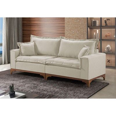 Sofá 4 Lugares Living Linho M-47 Martins Creme