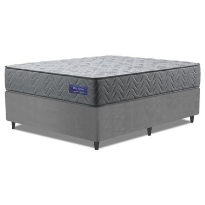 Cama Box Desmontável Colchão Queen Molas Ensacadas Atlanta Cinza