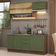 Armário De Cozinha Completa 180 Cm Rustic-verde Vik Madesa 05 Rustic-verde