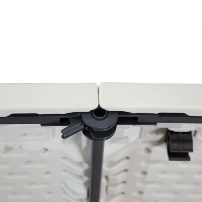 Mesa Portátil Dobrável Vira Maleta Com Alça Camping Branco