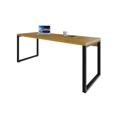 Mesa Presidente 190x70x75cm Yon - Acácia Mel-est.preta Acácia Mel-est.preta