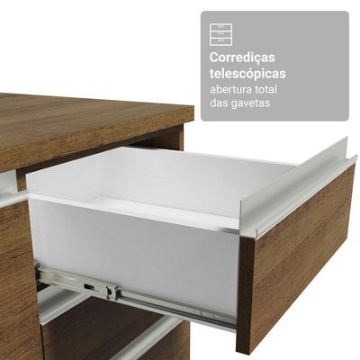 Armário De Cozinha Completa 190cm Glamy Madesa Rustic