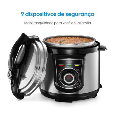 Panela De Pressão Elétrica - 10 Funções Timer Trava De Segurança 840W 110V
