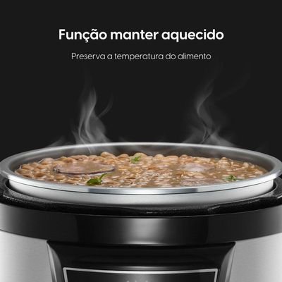Panela De Pressão Elétrica - 10 Funções Timer Trava De Segurança 840W 110V