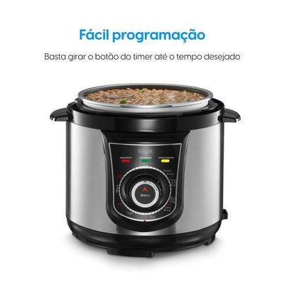 Panela De Pressão Elétrica - 10 Funções Timer Trava De Segurança 840W 110V