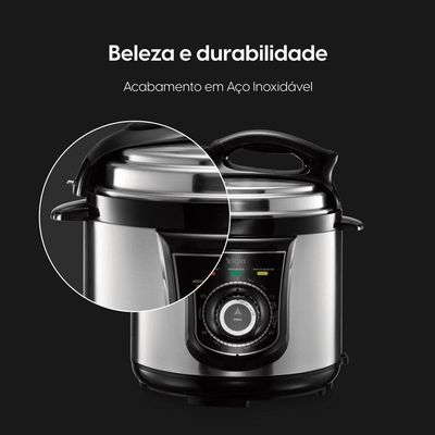 Panela De Pressão Elétrica - 10 Funções Timer Trava De Segurança 840W 110V