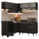 Armário De Cozinha Completa De Canto 325 Cm Preto Nice Madesa 03 Preto