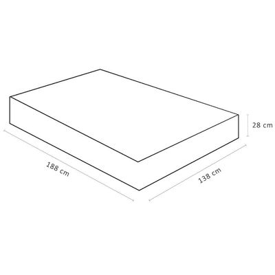 Colchão de Espuma Casal Airtech Ortopillow 100 D33 28x138x188cm 1040328293 Ortobom Colchao Airte