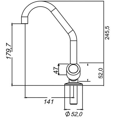 Torneira Para Cozinha Mônaco Plus 1-4 de Volta Bica Móvel C40 Cromada de Mesa Vtm140cwb Esteves