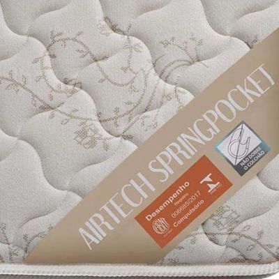 Colchão de Espuma Solteiro Airtech Spring Pocket 88x188x25cm 1040421015 Ortobom Colchao Airtech