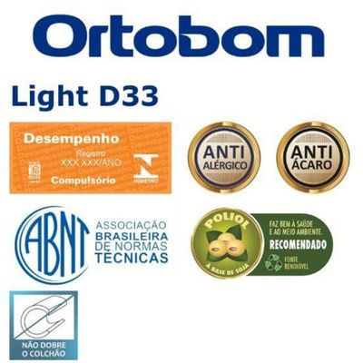 Colchão De Espuma Queen Size Light D33 158x198x14cm - 1041602643 - Ortobom