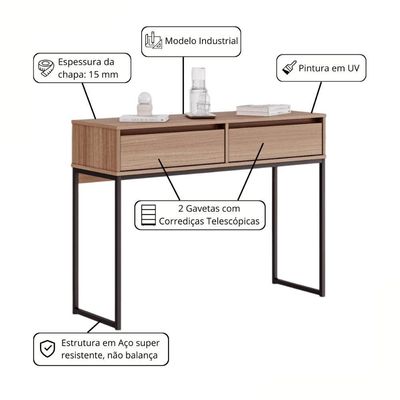 Aparador Buffet Rio 2 Gavetas Para Sala 90 Cm Montana