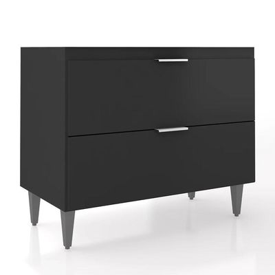 Balcão Para Pia 100cm Sem Tampo Pérola Z34 Preto - Mpozenato