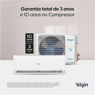 Ar Condicionado Split Hi Wall Eco Ii Inverter Connect Elgin 9.000 Btus Frio 220V R-32