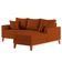 Sofá 3 Lugares Beny Com Chaise Direito Suede Terracota