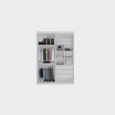 Guarda-roupa Espelho 1,80m mdf - Veneza-branco Bianchi