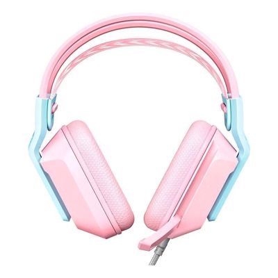 Fone De Ouvido Gamer Headset Rosa Led