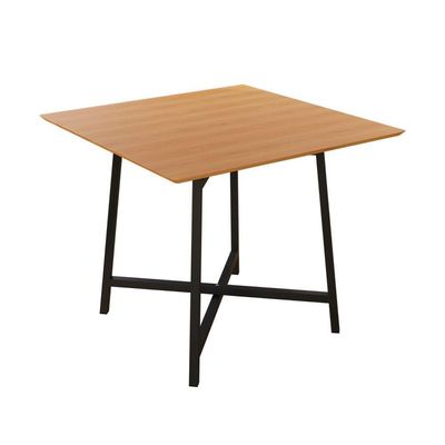 Mesa Quadrada 90x90cm Modelo Festa - Base Preto Fosco