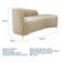 Divã Recamier Orgânico França 250cm Lado Dir Pés Metal Dourado Bouclé Bege