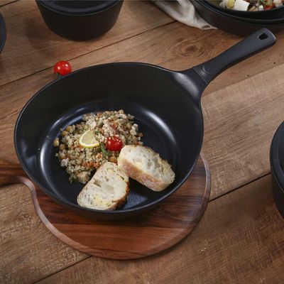 Frigideira Wok 24cm-2,7l - Indução - Alumínio Com Revestimento Cerâmico - Vulkan - Neoflam - Preto