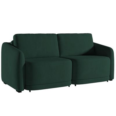 Sofá Cama Casal Para Sala 176cm Polska K04 Veludo Verde - Mpozenato