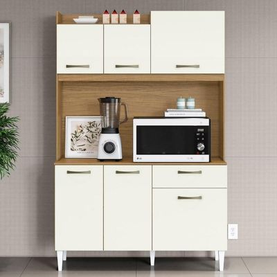 Kit Cozinha Compacta 6 Portas Berlim 120 Cm Atacama Off White Armoveis Atacama Off White