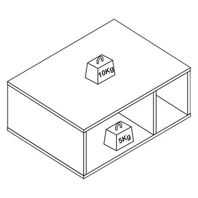 Mesa De Centro Para Sala Com Rodizios 60x45 Cm B59 Branco Novam Branco