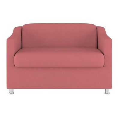 Sofá Namoradeira 2 Lugares Tilla Sala De Estar Balaqui Decor rosa