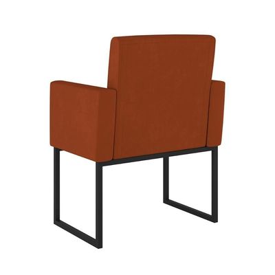 Kit Sofá 2 Lugares + 2 Poltronas Para Recepção Sala Balaqui Cor:terracota Terracota