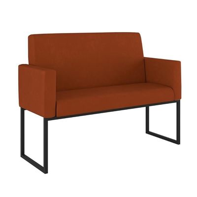 Kit Sofá 2 Lugares + 2 Poltronas Para Recepção Sala Balaqui Cor:terracota Terracota