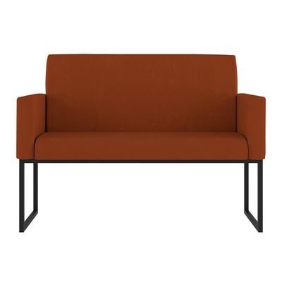 Kit Sofá 2 Lugares + 2 Poltronas Para Recepção Sala Balaqui Cor:terracota Terracota