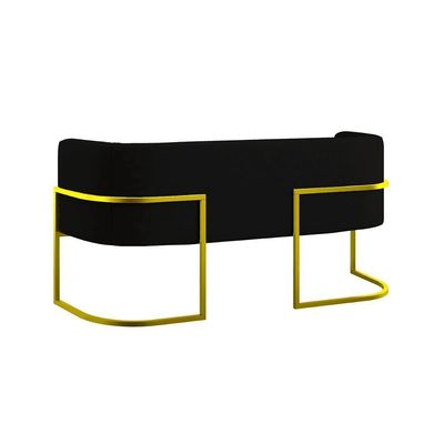 Sofá 2 Lugares Para Recepção Com Base Reforçada Balaqui Preto