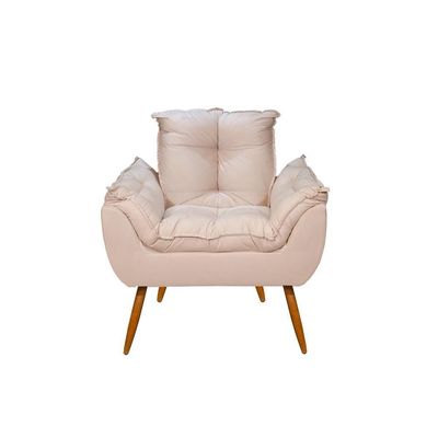 Kit Namoradeira Opala Sala Quarto 02 Poltrona Balaqui Decor Bege
