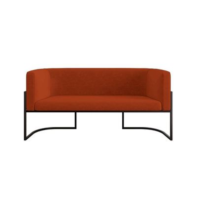 Sofá 2 Lugares Para Recepção Com Base Reforçada Balaqui Terracota