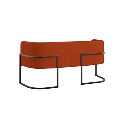 Sofá 2 Lugares Para Recepção Com Base Reforçada Balaqui Terracota