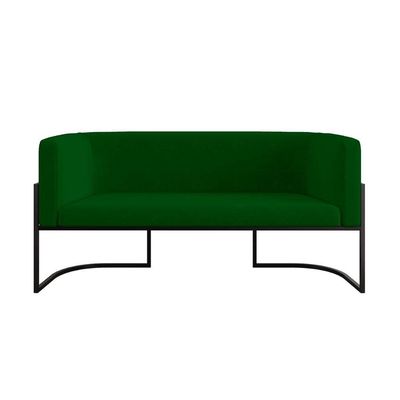 Sofá 2 Lugares Para Recepção Com Base Reforçada Balaqui verde Verde