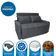 Sofá Cama Para Sala De Estar Amora New Veludo Matrix - Chumbo Chumbo