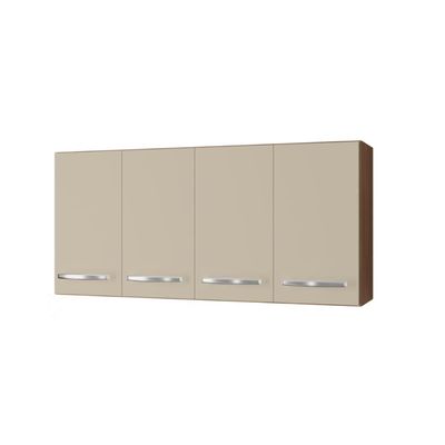Armário Aéreo De Cozinha 4 Portas Savana Off White