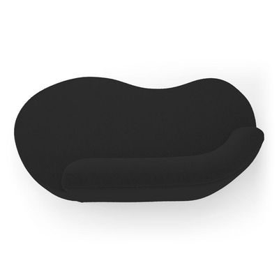 Kit 02 Sofás Orgânicos Living Bob 145cm 02 Lugares Com 02 Almofadas Bouclê Preto - Desk Design