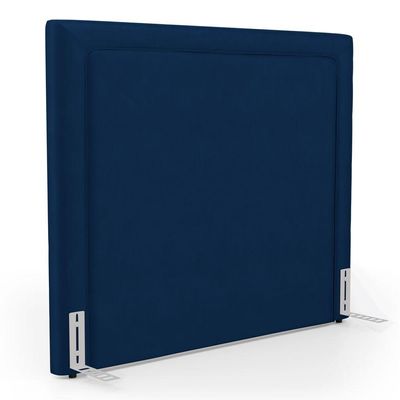 Cabeceira Cama Box King Size Alba 195cm Com Frame Veludo Azul Marinho - Desk Design