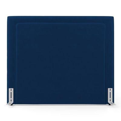 Cabeceira Cama Box King Size Alba 195cm Com Frame Veludo Azul Marinho - Desk Design