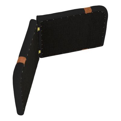 Cabeceira Painel Orgânico Cama Box King Size Flay 195cm Dobrável Bouclé Preto - Desk Design