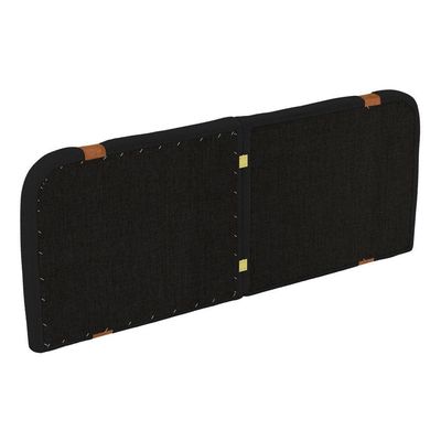 Cabeceira Painel Orgânico Cama Box King Size Flay 195cm Dobrável Bouclé Preto - Desk Design
