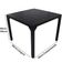 Mesa Quadrada Haiti 60cm Tampo Ripado Em Alumínio Trama Preto
