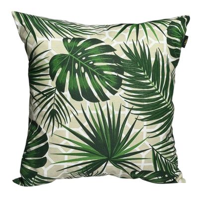 1 Almofada Cheia Para Sofá Decorativas E Impermeáveis Trama Floral Verde