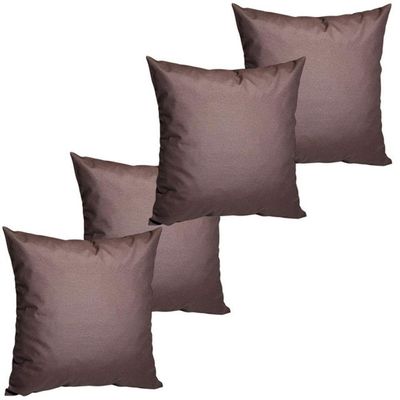 4 Almofadas Cheias P/ Sofá Decorativas, Impermeáveis Pequena Marrom