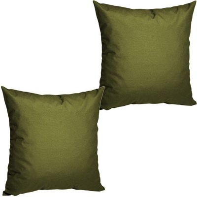 2 Almofadas Cheias Para Sofá Decorativas Impermeáveis Grande Verde Olivia