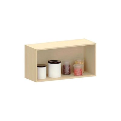 Armário Aéreo Para Geladeira 100% Mdf 2 Portas 80cm Aura Luc Carvalho/cinza Cristal