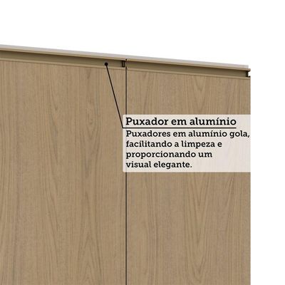 Balcão De Cozinha Sem Tampo 2 Portas 70cm Luciane Móveis Branco/carvalho Araguaia