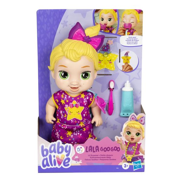 Boneca Baby Alive Pequenos Sonhos Lala Googoo Bebê de Cabelos Loiros